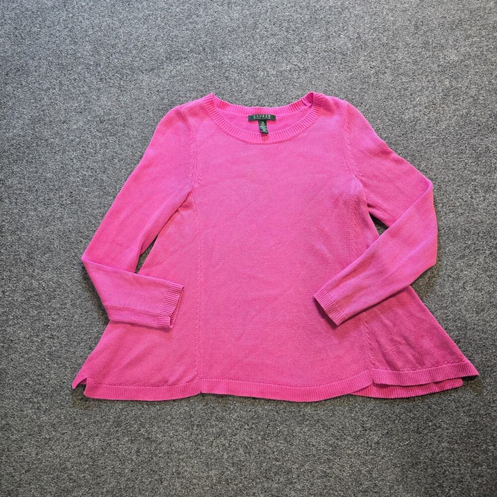 Lauren Ralph Lauren Sweater Women Size XS Pink A Line Long Sleeve Casual Capsule